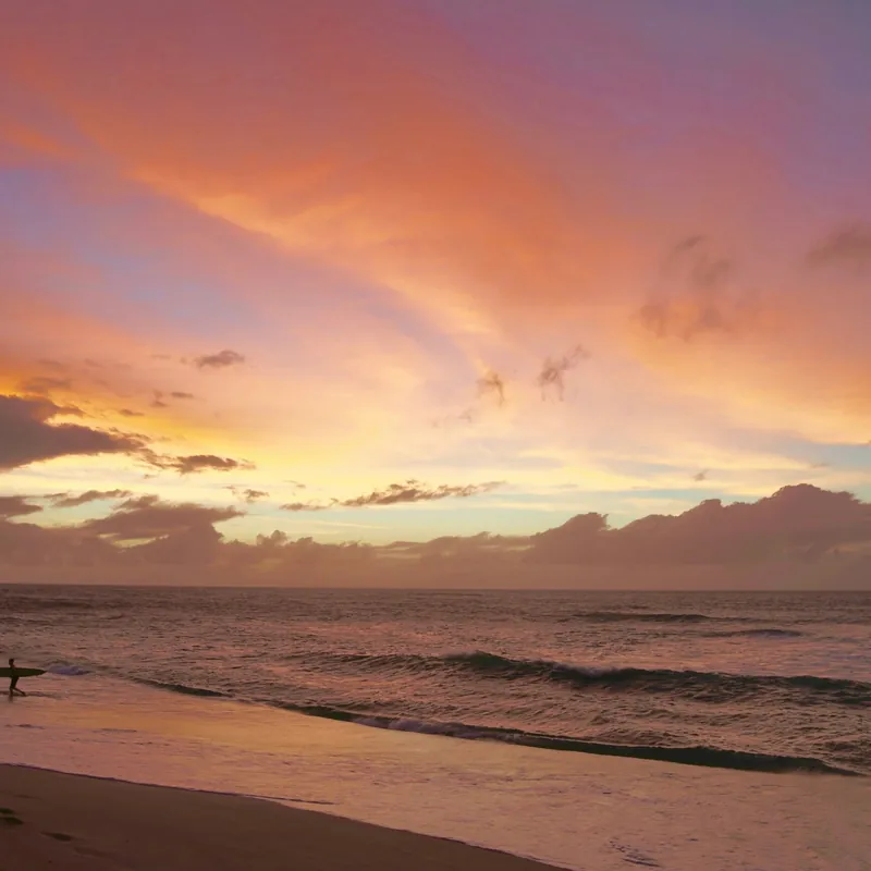 Atardecer en la playa
